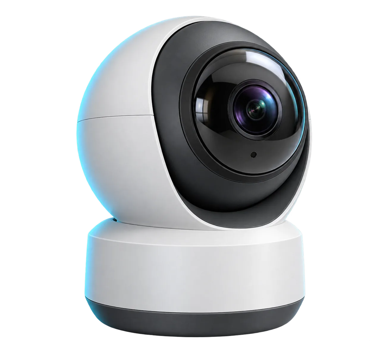 Illustration of an unbranded indoor WiFi camera